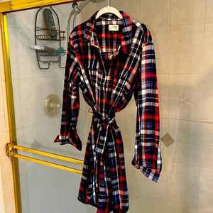 Cute XL flannel shirt dress